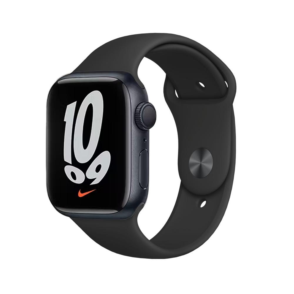 Apple Watch Series 7 (2021) GPS + Cellular 45 mm - Aluminium Minuit - Bracelet sport Noir Reconditionné - Apple reconditionné disponible sur Backmarket