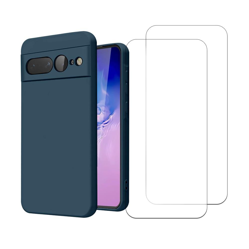 Coque Google Pixel 7 Pro et 2 écrans de protection - Silicone - Bleu Reconditionné - N/A reconditionné disponible sur Backmarket