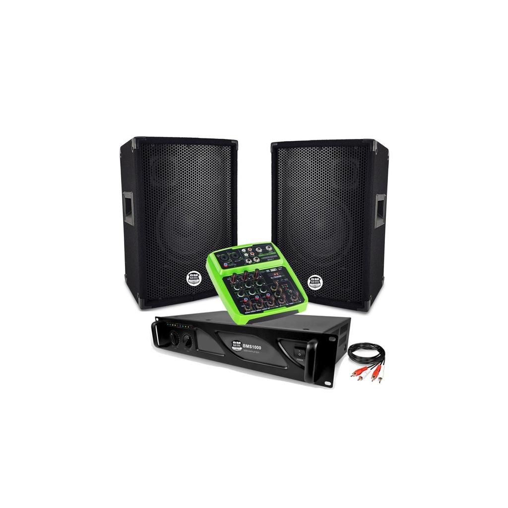 Enceintes sono Bm Sonic bms08 amplificateur 1000W bms1000 et table de mixage mini4 Reconditionné - N/A reconditionné disponible sur Backmarket