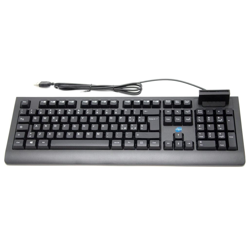 Clavier Simpletek QWERTY Italien Wired with Smart Card Reader Reconditionné - N/A reconditionné disponible sur Backmarket