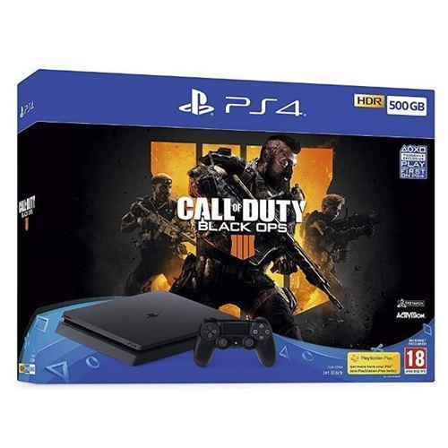 PlayStation 4 Slim 1000Go - Noir + Call of Duty: Black Ops 4 Reconditionné - Sony reconditionné disponible sur Backmarket
