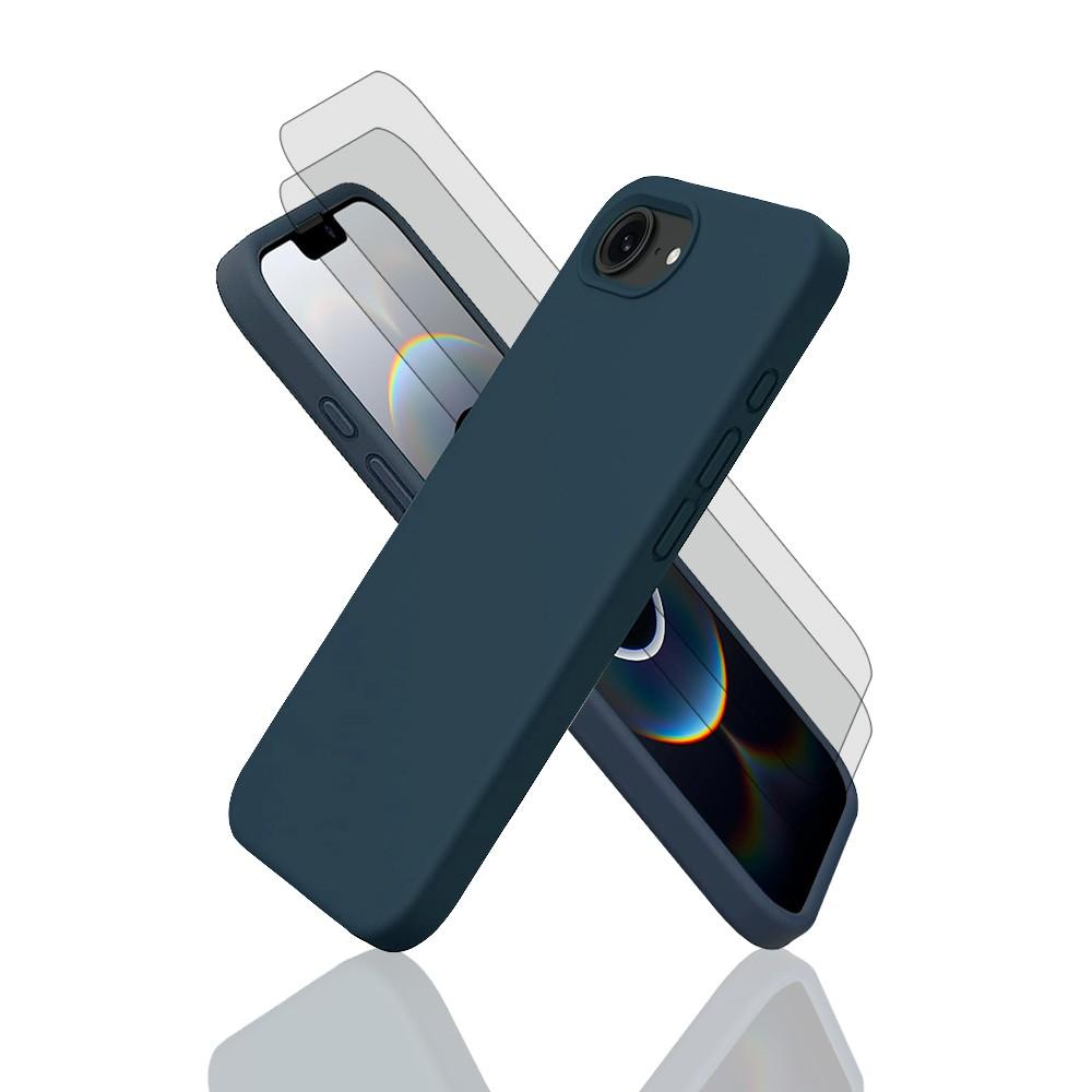 Coque iPhone 16e et 2 écrans de protection - Silicone - Bleu Reconditionné - N/A reconditionné disponible sur Backmarket
