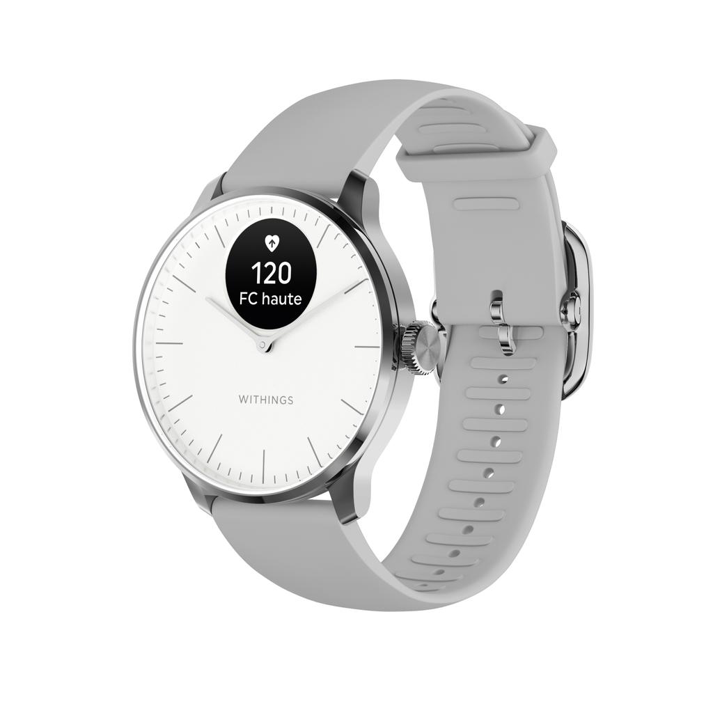 Montre Withings Cardio GPS Scanwatch Light - Blanc Reconditionné - Withings reconditionné disponible sur Backmarket