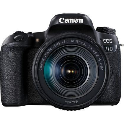 Reflex EOS 77D - Noir + Canon EF-S 18-135mm f/3.5-5.6 IS USM f/3.5-5.6 Reconditionné - Canon reconditionné disponible sur Backmarket