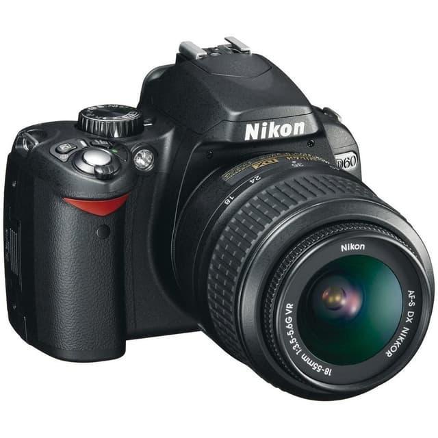 Reflex Nikon D60 - Noir + Nikon AF-S DX Nikkor 18-55mm f/3.5-5.6G VR + AF-S DX Nikkor 55-200mm f/4-5.6G VR f/3.5-5.6 + f/4-5.6 Reconditionné -  reconditionné disponible sur Backmarket