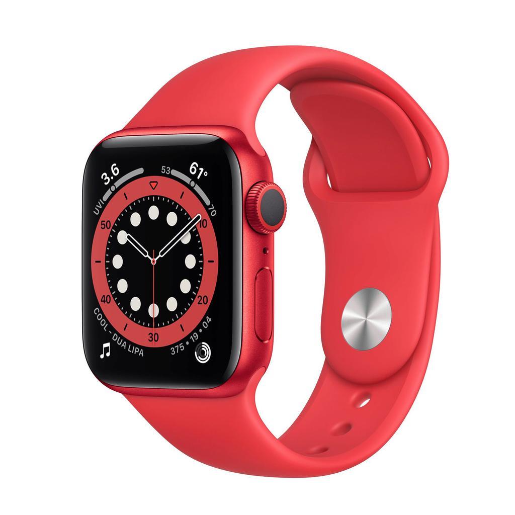 Apple Watch Series 6 (2020) GPS + Cellular 40 mm - Aluminium Rouge - Bracelet sport Rouge Reconditionné - Apple reconditionné disponible sur Backmarket