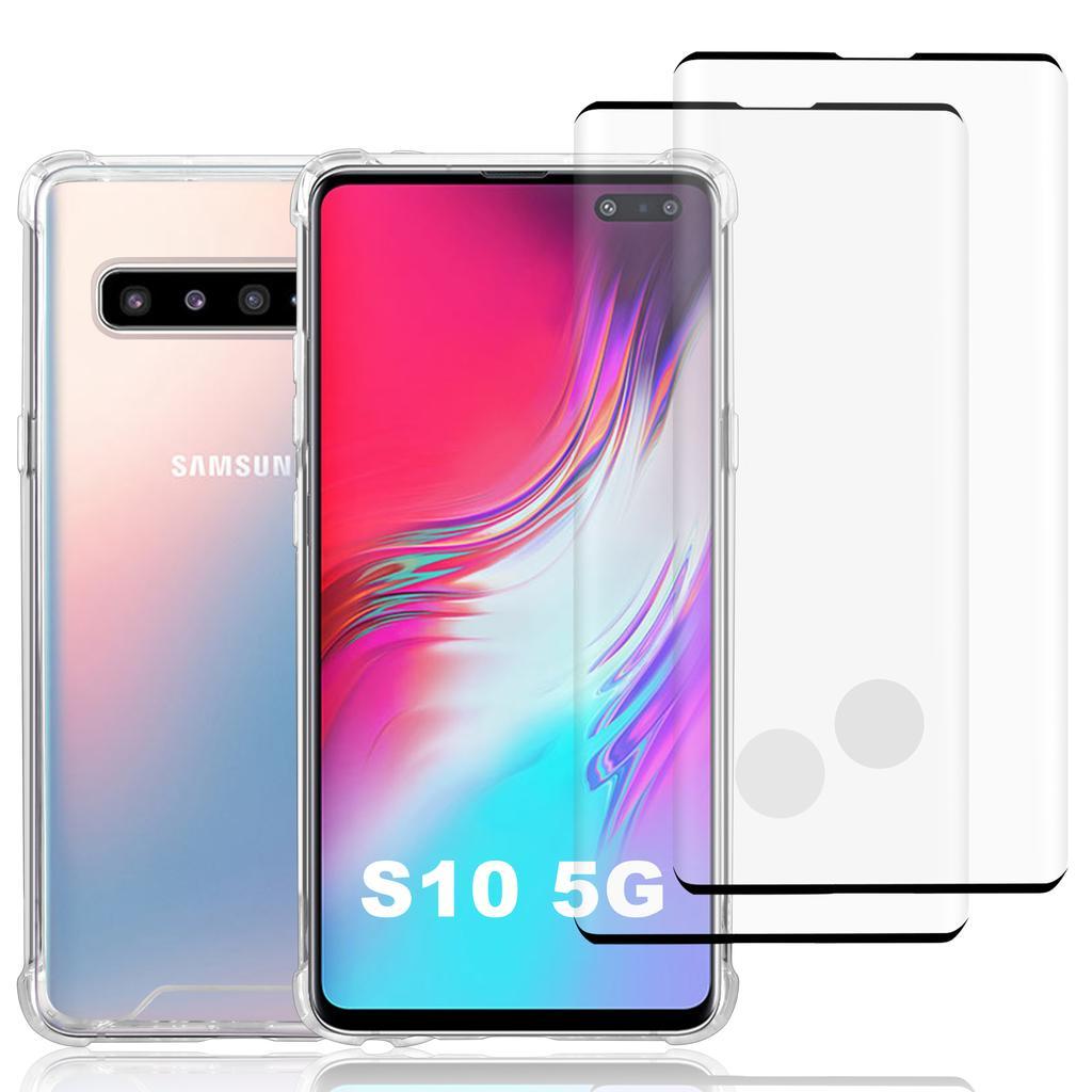 Coque Galaxy S10 5G et 2 écrans de protection - Plastique recyclé - Transparent Reconditionné - N/A reconditionné disponible sur Backmarket