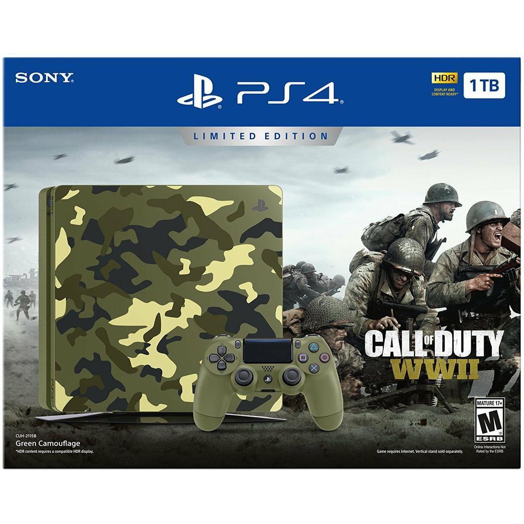 PlayStation 4 Slim 1000Go - Camouflage - Edition limitée Call of Duty: WWII + Call of Duty: WWII Reconditionné - Sony reconditionné disponible sur Backmarket