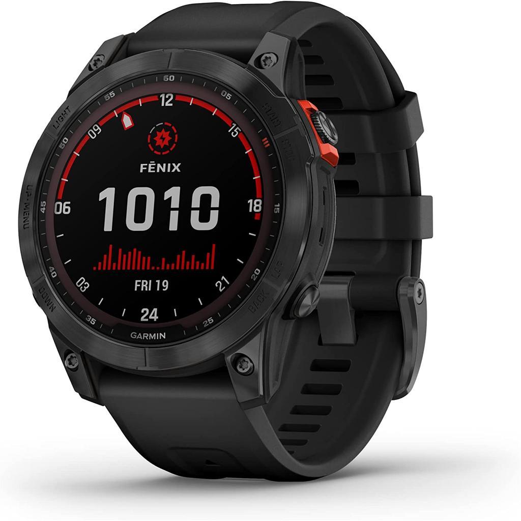 Montre Garmin Cardio GPS Fenix 7S Solar - Noir Reconditionné - Garmin reconditionné disponible sur Backmarket