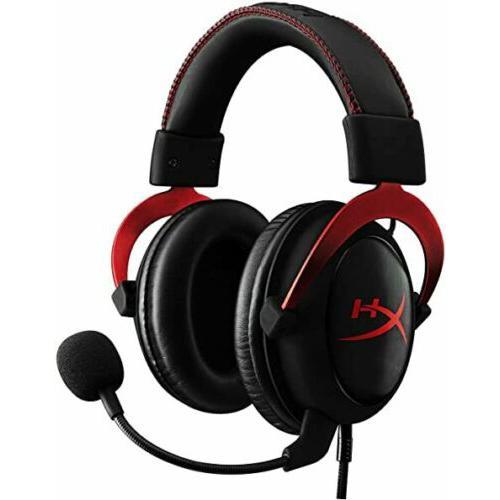 Casque réducteur de bruit gaming filaire avec micro Hyper X Cloud II Pro - Noir/Rouge