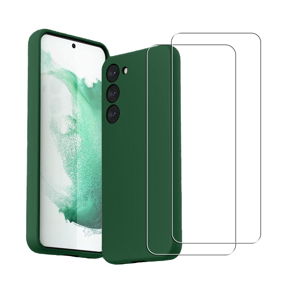 Coque Galaxy S23 et 2 écrans de protection - Silicone - Vert Reconditionné - N/A reconditionné disponible sur Backmarket