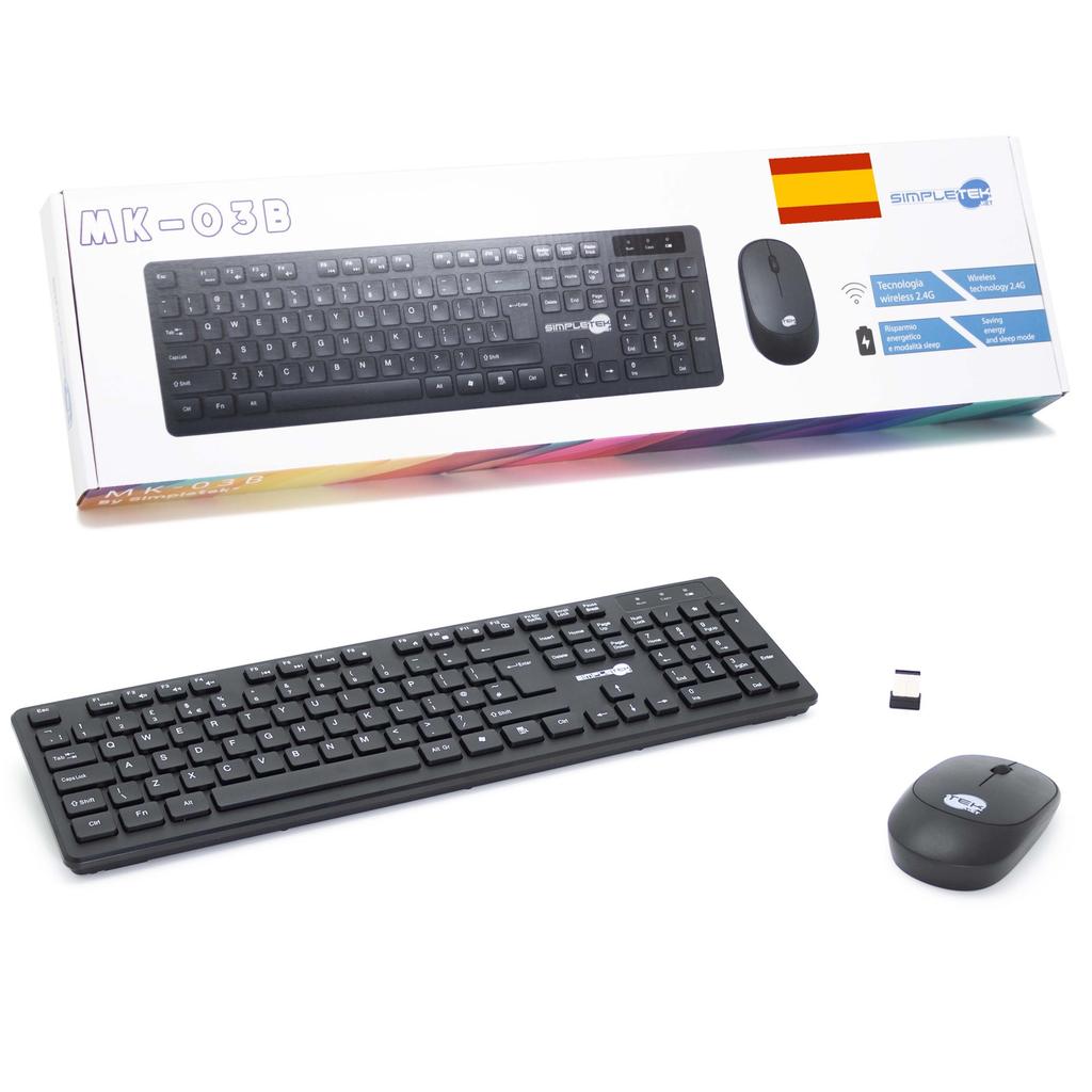 Clavier Simpletek QWERTY Espagnol Sans-fil MK-03B Reconditionné - N/A reconditionné disponible sur Backmarket