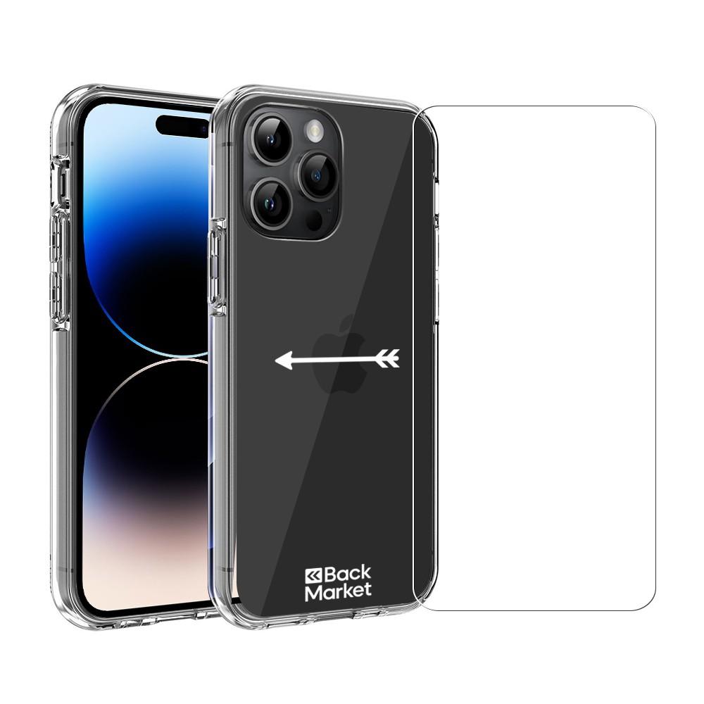 Acheter Coque Back Market iPhone 14 Pro et écran de protection - Plastique 60% recyclé - Transparent Reconditionné - 18,99 € Coque Back Market iPhone 14 Pro et écran de protection - Plastique 60% recyclé - Transparent Reconditionné - Back Market reconditionné disponible sur Backmarket