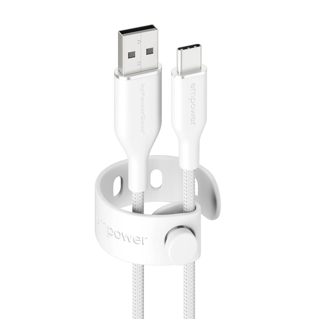 Câble Empower By Panzerglass Racing 60W USB-A to USB-C 1.2m Reconditionné - Empower by PanzerGlass reconditionné disponible sur Backmarket