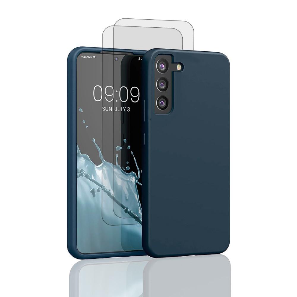 Coque Galaxy S22+ et 2 écrans de protection - Silicone - Bleu Reconditionné - N/A reconditionné disponible sur Backmarket