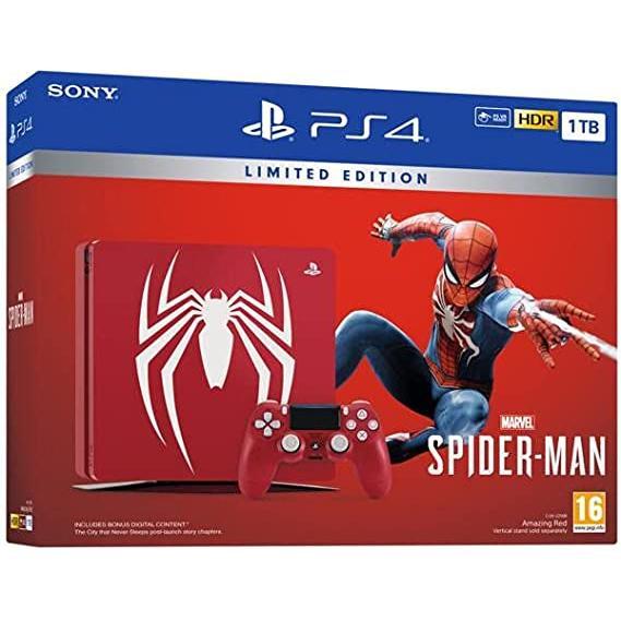 PlayStation 4 Slim 1000Go - Rouge - Edition limitée Marvel’s Spider-Man + Marvel’s Spider-Man Reconditionné - Sony reconditionné disponible sur Backmarket