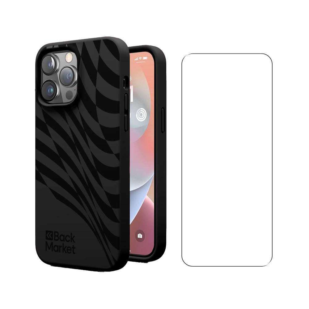 Coque Back Market iPhone 14 pro Max et écran de protection - Plastique recyclé - Noir Reconditionné - Back Market reconditionné disponible sur Backmarket