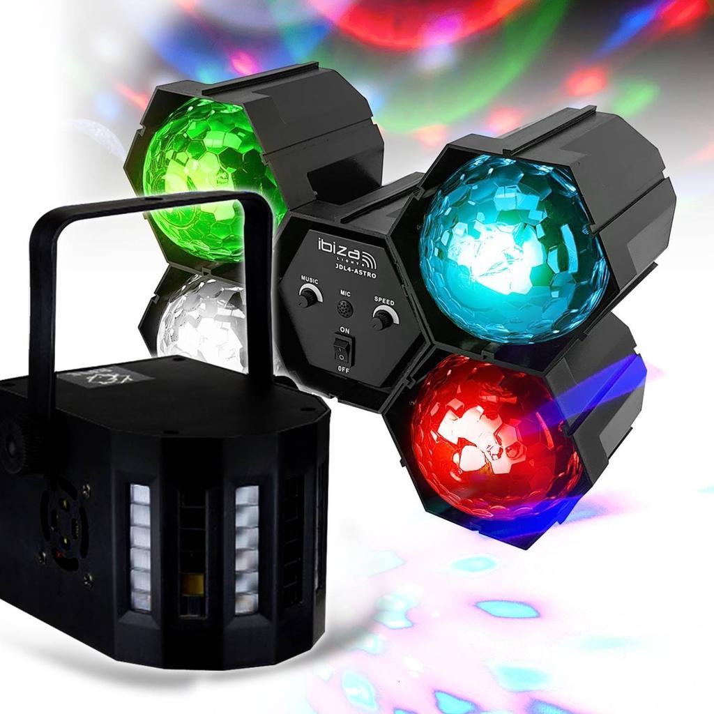Éclairage Pack Jeux de lumières Enfants Soirée DJ animation Séquenceur à LEDs RVB effets ASTRO Ibiza Light JDL4-ASTRO + DERBY Reconditionné - N/A reconditionné disponible sur Backmarket