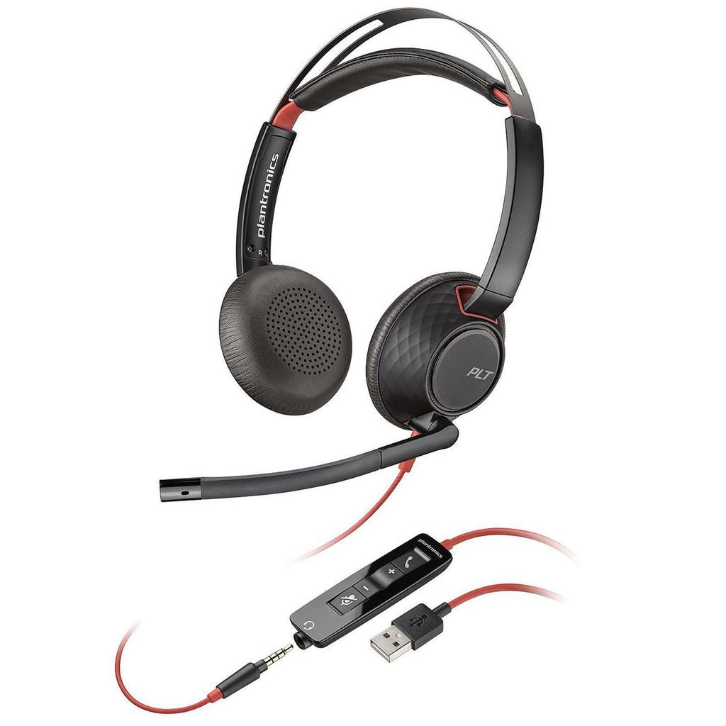 Casque gaming filaire avec micro Plantronics Blackwire C5220 - Noir Reconditionné - Plantronics reconditionné disponible sur Backmarket