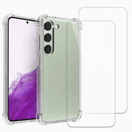 Coque Galaxy S23 FE et 2 écrans de protection - TPU - Transparent Reconditionné - N/A reconditionné disponible sur Backmarket