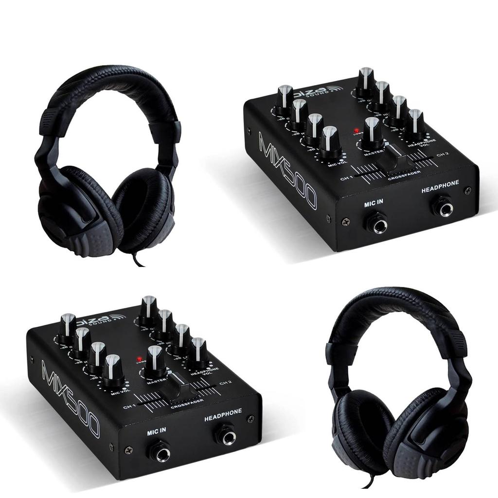 Accessoires audio Pack Tables de mixages Dj Sono 2 canaux 3 entrées IBIZA SOUND MIX500 + 2 Casques audio Reconditionné - Ibiza Sound reconditionné disponible sur Backmarket