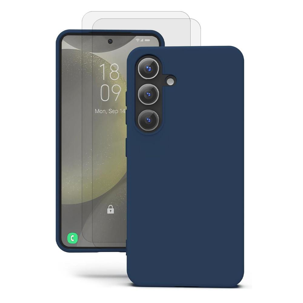 Coque Galaxy S24 Plus et 2 écrans de protection - Silicone - Bleue Reconditionné - N/A reconditionné disponible sur Backmarket
