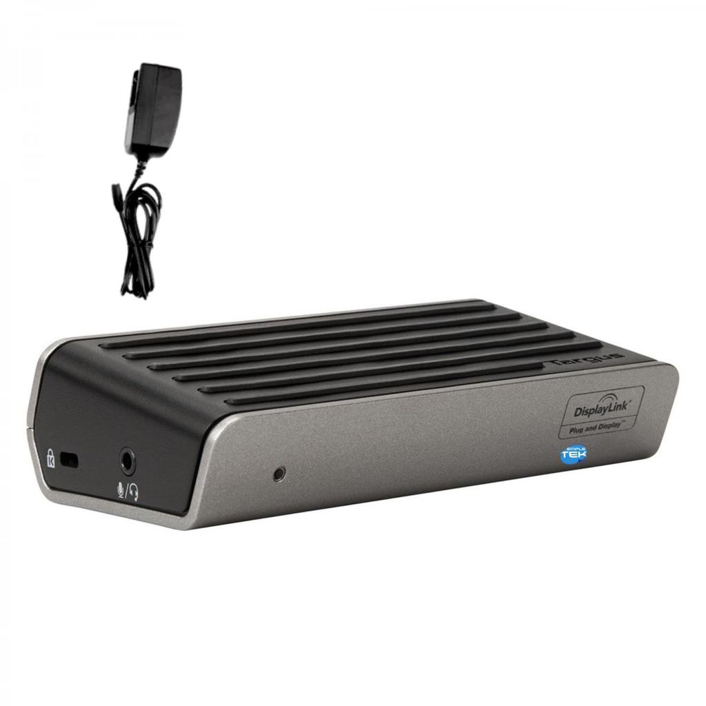 Station d'accueil Targus Universal USB-A Dual Video Docking Station - With power supply Reconditionné - Targus reconditionné disponible sur Backmarket