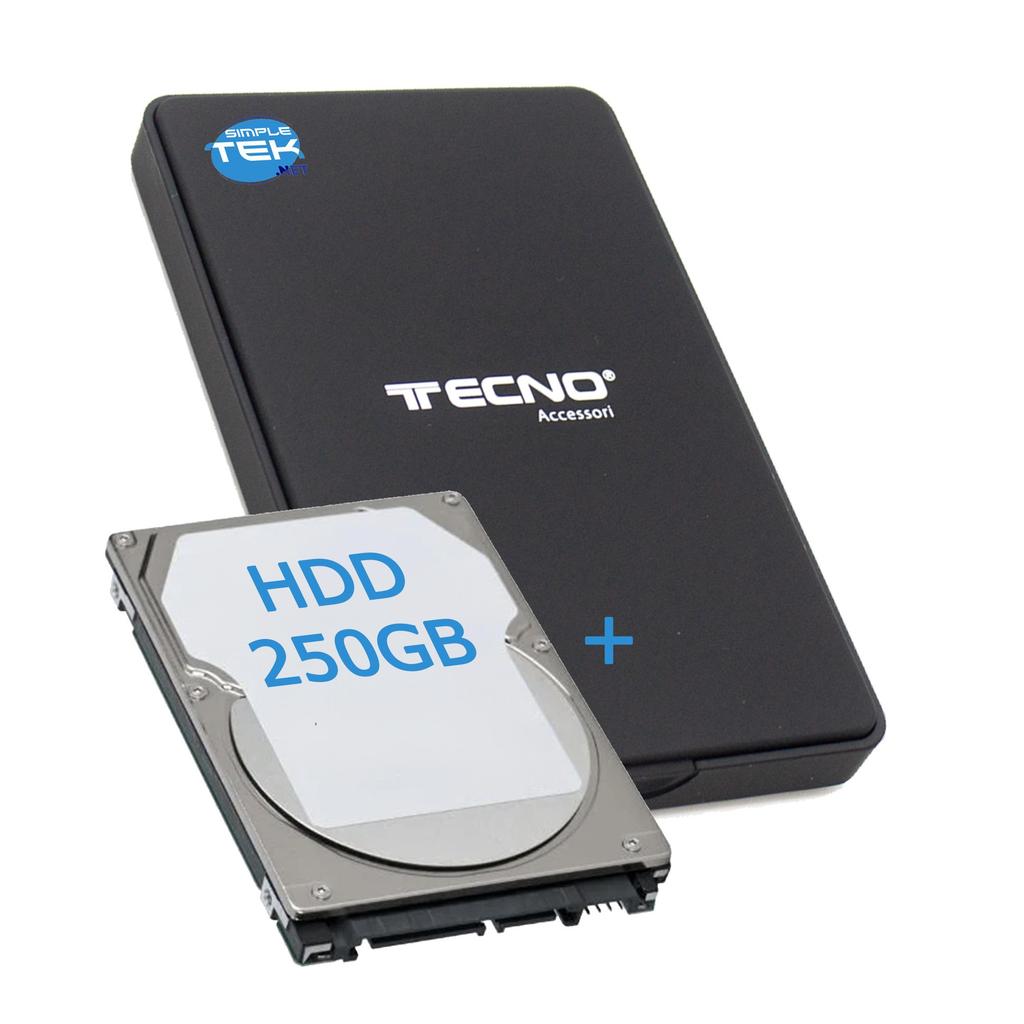 Disque dur externe Tecno HDD 2.5"" SATA with case USB 3.0 - HDD 250 Go USB 3.0 Reconditionné - Tecno reconditionné disponible sur Backmarket
