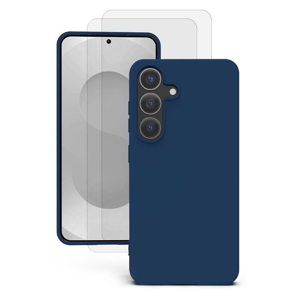 Coque Galaxy S25 Plus et 2 écrans de protection - Silicone - Bleu Reconditionné - N/A reconditionné disponible sur Backmarket