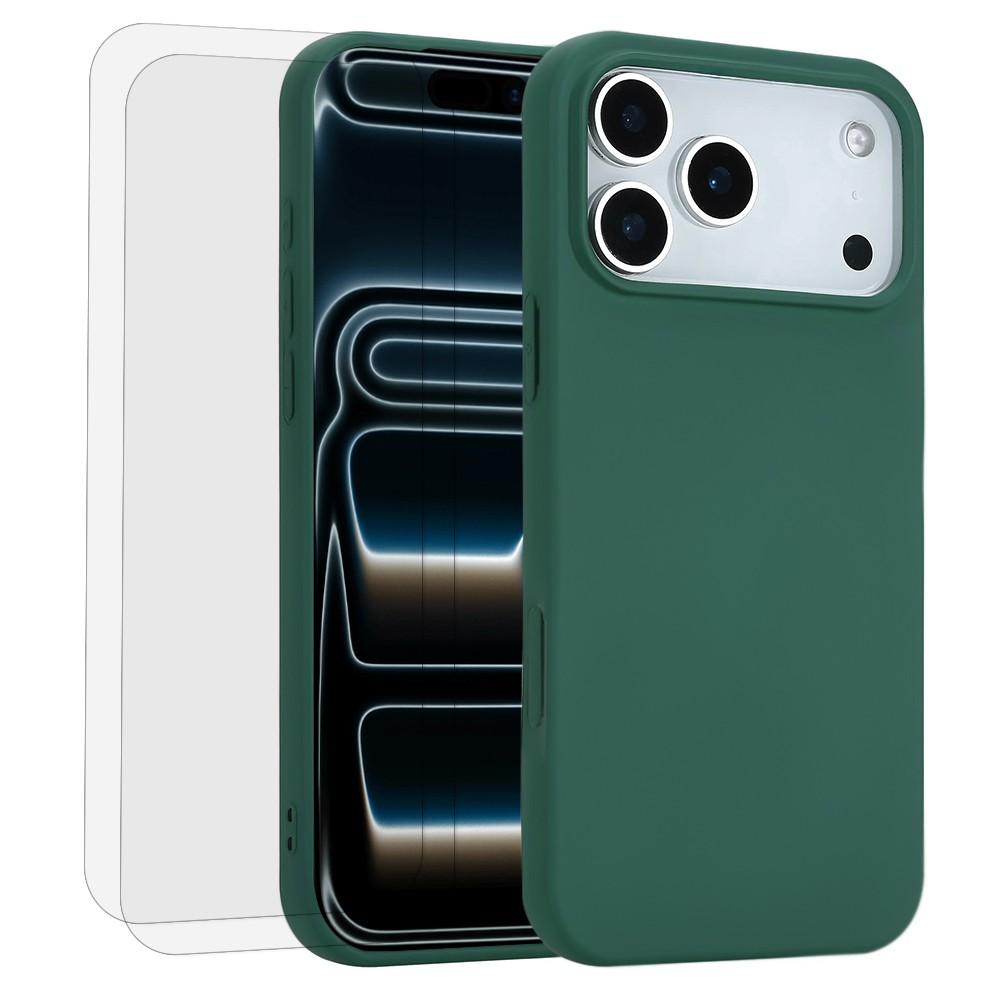 Coque iPhone 17 Pro Max et 2 écrans de protection - Silicone - Vert Reconditionné -  reconditionné disponible sur Backmarket