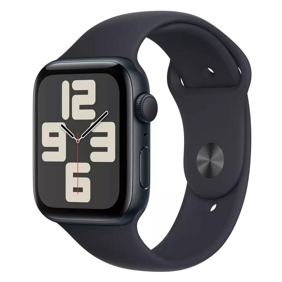 Apple Watch Series SE 2 (2022) GPS 44 mm - Aluminium Minuit - Bracelet sport Midnight Reconditionné - Apple reconditionné disponible sur Backmarket