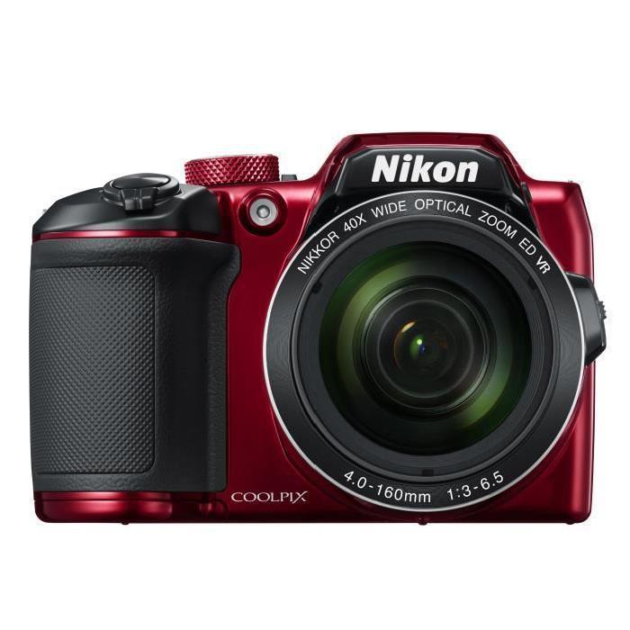 Acheter Bridge - Nikon Coolpix B500 - Rouge + objectif Nikon Nikkor 40X Wide Optical Zoom ED VR 4.0-160mm f/3-6.5 Reconditionné - 216,00 € Bridge - Nikon Coolpix B500 - Rouge + objectif Nikon Nikkor 40X Wide Optical Zoom ED VR 4.0-160mm f/3-6.5 Reconditionné - Nikon reconditionné disponible sur Backmarket