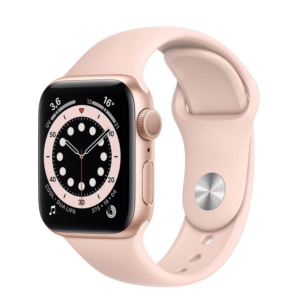 Apple Watch Series 6 (2020) GPS 44 mm - Aluminium Or - Bracelet sport Rose Reconditionné - Apple reconditionné disponible sur Backmarket