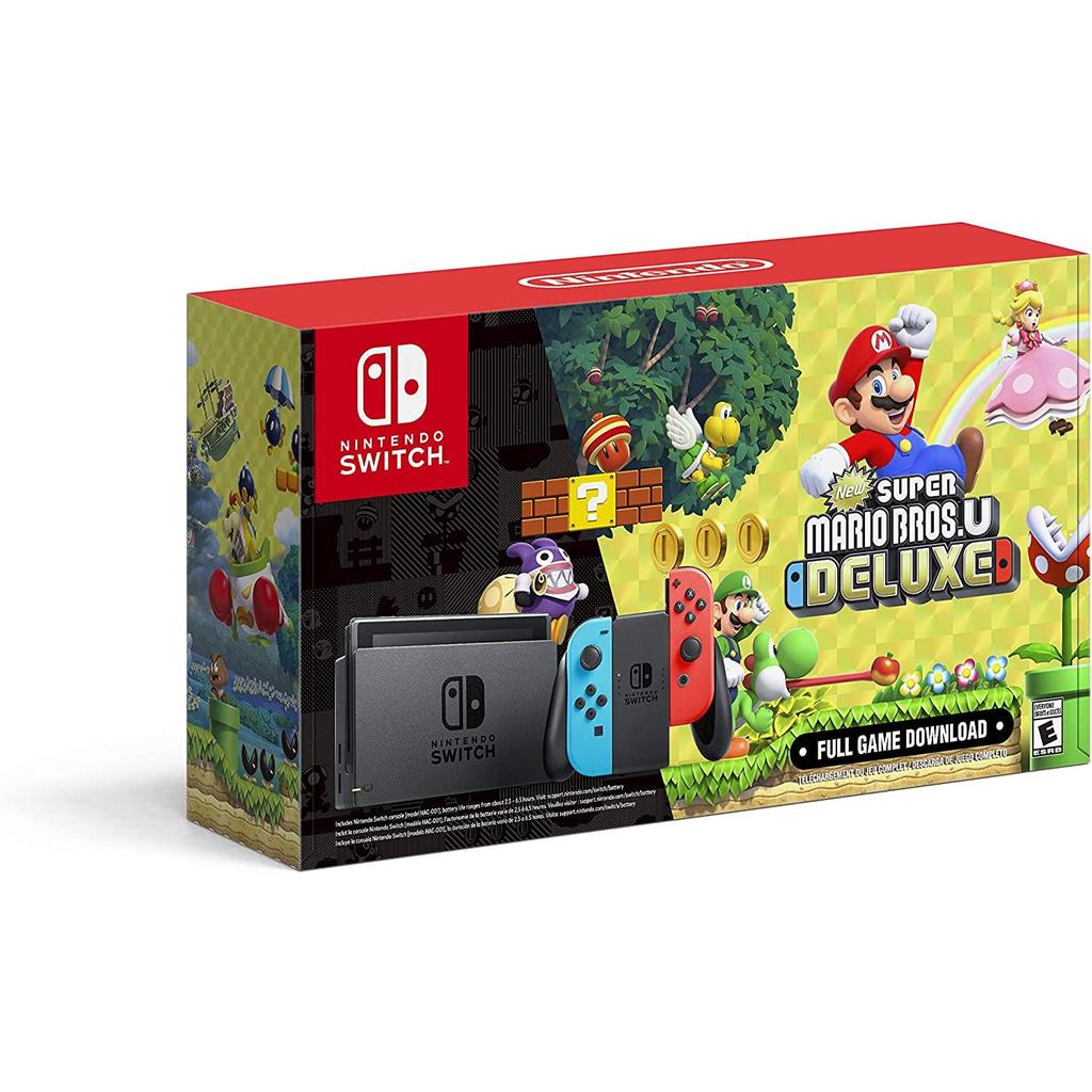 Switch 32Go - Noir + New Super Mario Bros U Deluxe Reconditionné - Nintendo reconditionné disponible sur Backmarket
