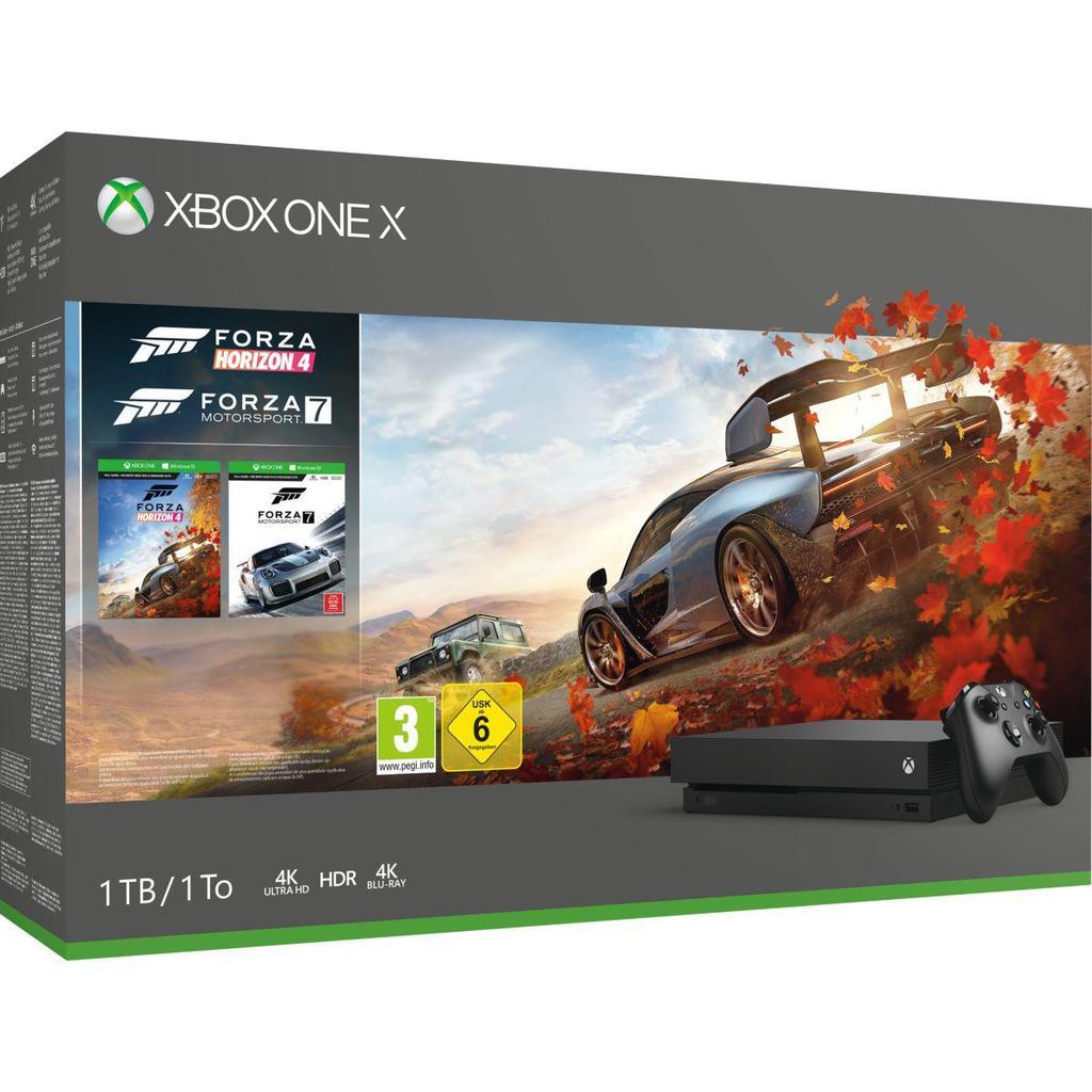 Xbox One X 1000Go - Noir + Forza Horizon 4 + Forza Motorsport 7 Reconditionné - Microsoft reconditionné disponible sur Backmarket