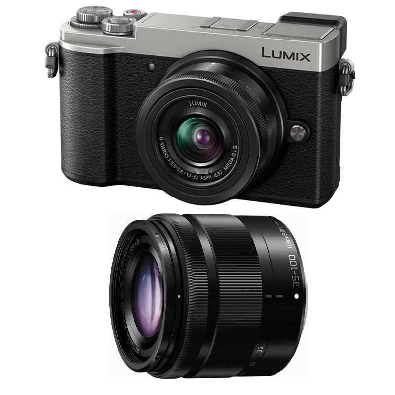 Autre DMC-GX9T - Noir + Panasonic Panasonic G Vario 12-32mm f/3.5-5.6 + Panasonic G Vario 35-100mm f/4.0-5.6 ASPH + Panasonic G Vario 25mm f/1.7 f/3.5 Reconditionné - Panasonic reconditionné disponible sur Backmarket