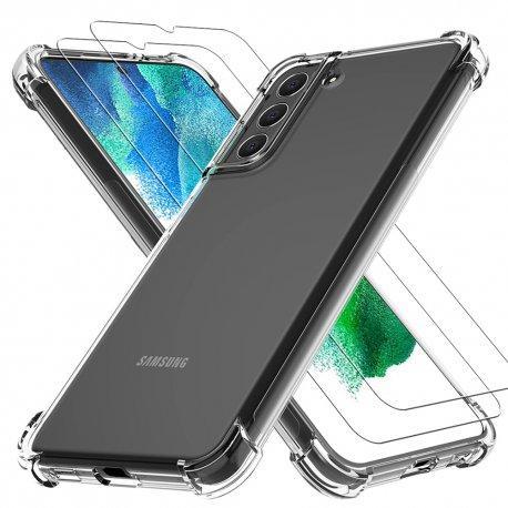 Coque Galaxy S22 Plus 5G et 2 écrans de protection - Silicone - Transparent Reconditionné - N/A reconditionné disponible sur Backmarket