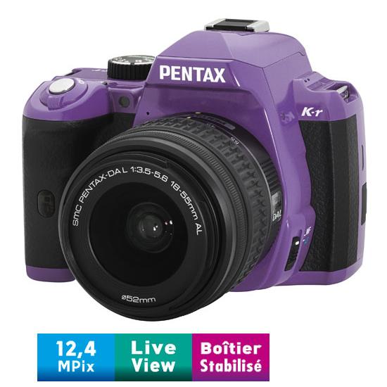 Reflex K-r - Violet + Pentax DA L 18-55mm f/3.5-5.6 AL f/3.5-5.6 Reconditionné - Pentax reconditionné disponible sur Backmarket