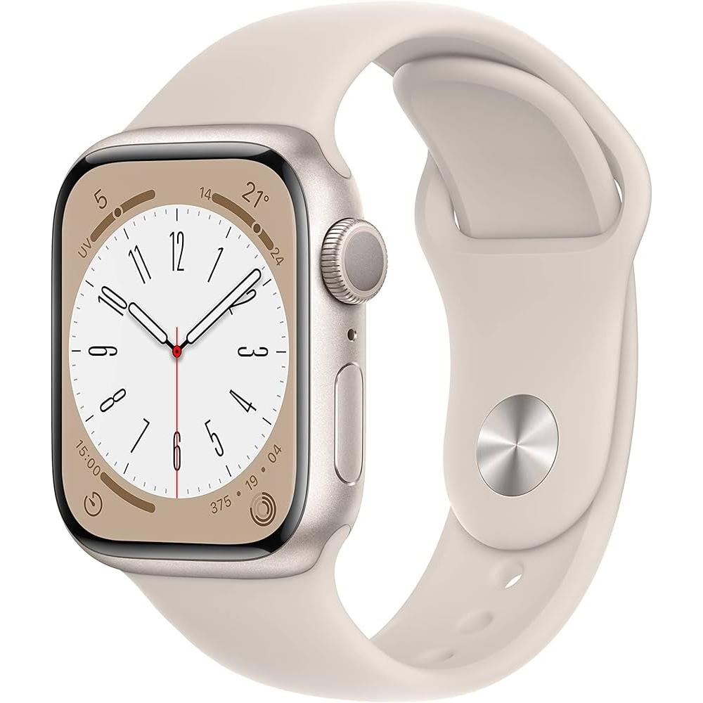 Acheter Apple Watch Series 8 (2022) GPS 41 mm - Aluminium Lumière stellaire - Bracelet sport Lumière stellaire Reconditionné - 198,00 € Apple Watch Series 8 (2022) GPS 41 mm - Aluminium Lumière stellaire - Bracelet sport Lumière stellaire Reconditionné - Apple reconditionné disponible sur Backmarket