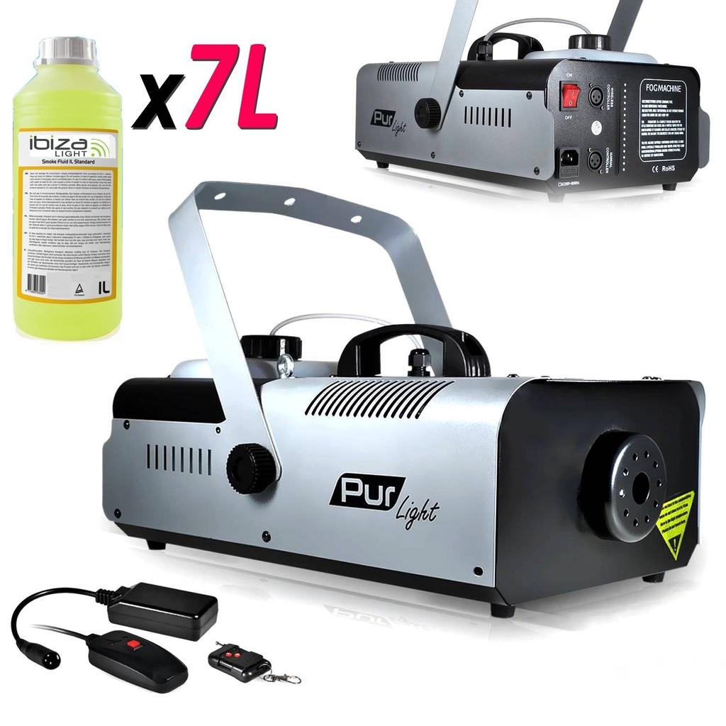 Accessoires audio Pur Light Machine à fumée Pro Sono 1200W + Etrier de fix + 2 télécommandes NEWARK1200 + 7L Liquide Reconditionné - N/A reconditionné disponible sur Backmarket