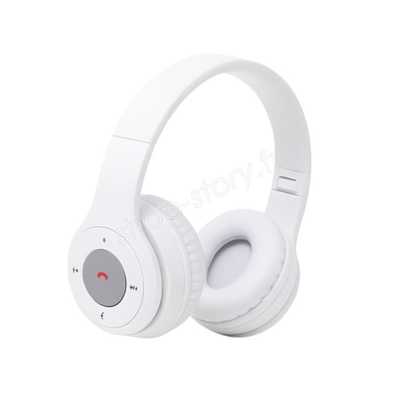 Casque filaire + sans fil avec micro Siroco MUSIVO_B_BM - Blanc Reconditionné -  reconditionné disponible sur Backmarket