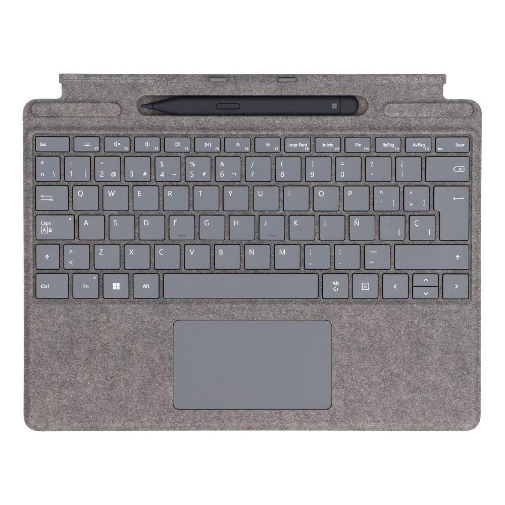 Acheter Clavier Microsoft QWERTY Espagnol Sans-fil rétroéclairé Surface Pro X / 8 / 9 Signature Keyboard + Slim Pen Reconditionné - 219,00 € Clavier Microsoft QWERTY Espagnol Sans-fil rétroéclairé Surface Pro X / 8 / 9 Signature Keyboard + Slim Pen Reconditionné - Microsoft reconditionné disponible sur Backmarket
