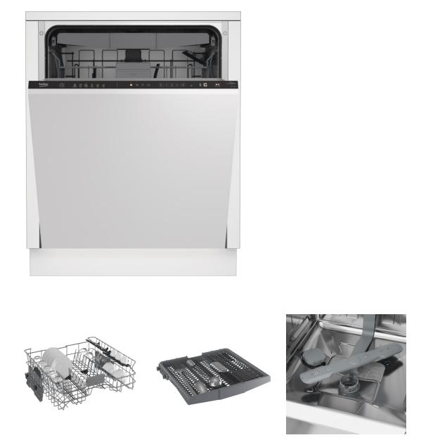 Lave-vaisselle encastrable 59 cm Beko BDIN36535 - 12 à 16 couverts Reconditionné - Beko reconditionné disponible sur Backmarket