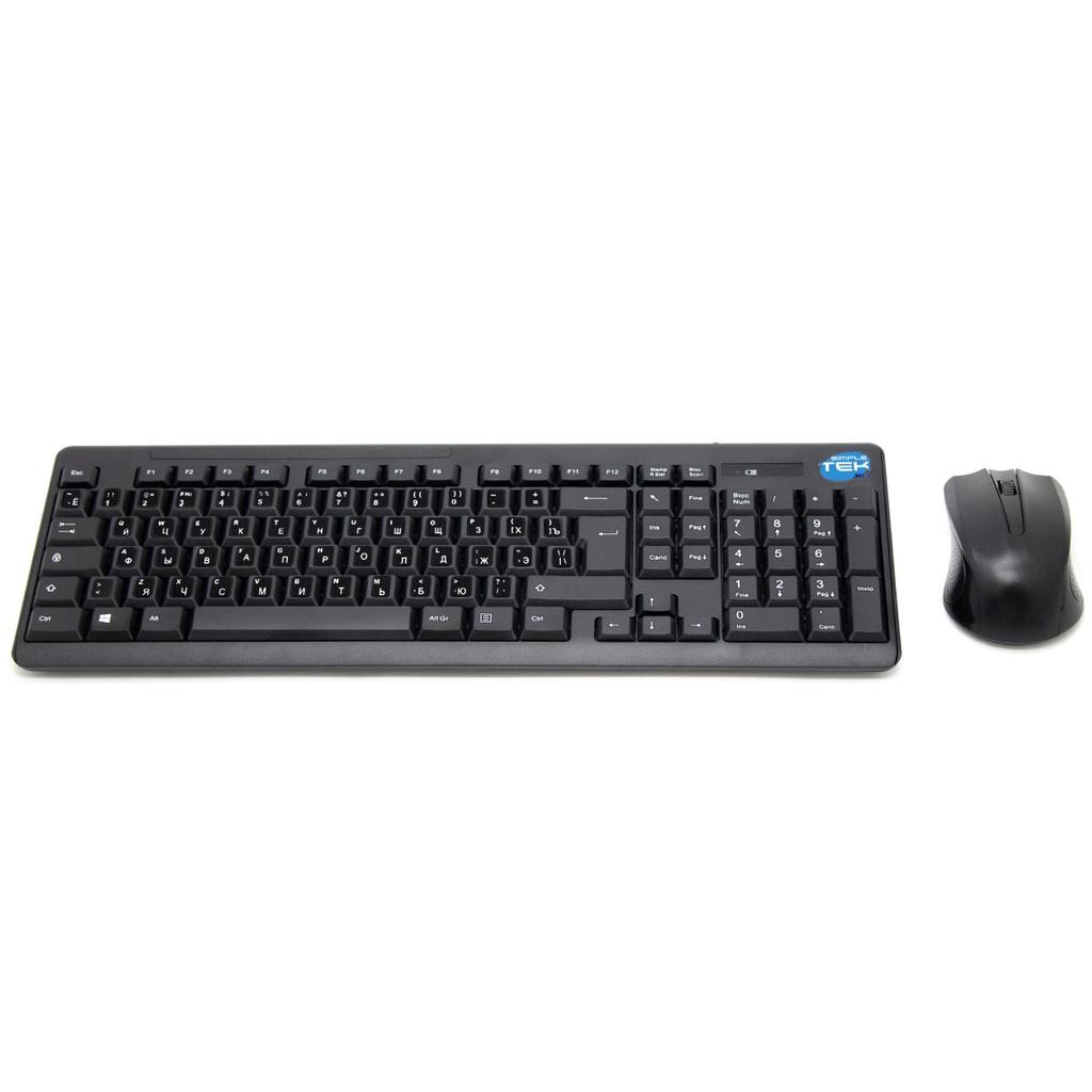 Clavier Simpletek QWERTY Russe Sans-fil Mouse + Keyboard with Stickers 1000 DPI 2.4G Nano reciever Reconditionné - N/A reconditionné disponible sur Backmarket