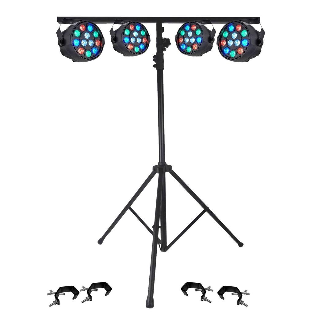 Projecteur Ibiza Light PROJECTEURS IBIZA A LED Pack Light 4 PAR MINI RGBW + Portique + 4 Crochets Reconditionné - N/A reconditionné disponible sur Backmarket
