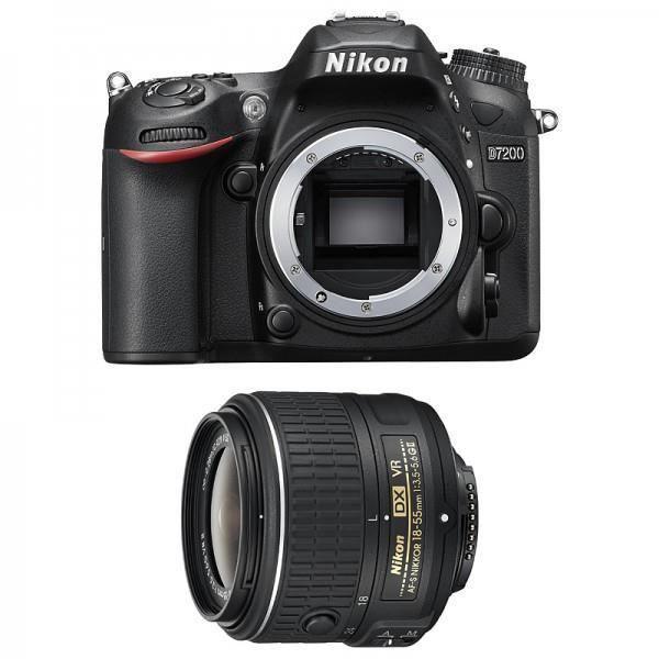 Reflex D7200 - Noir + Nikon AF-S DX Nikkor 18-55mm f/3.5-5.6G VR II f/3.5-5.6 Reconditionné - Nikon reconditionné disponible sur Backmarket