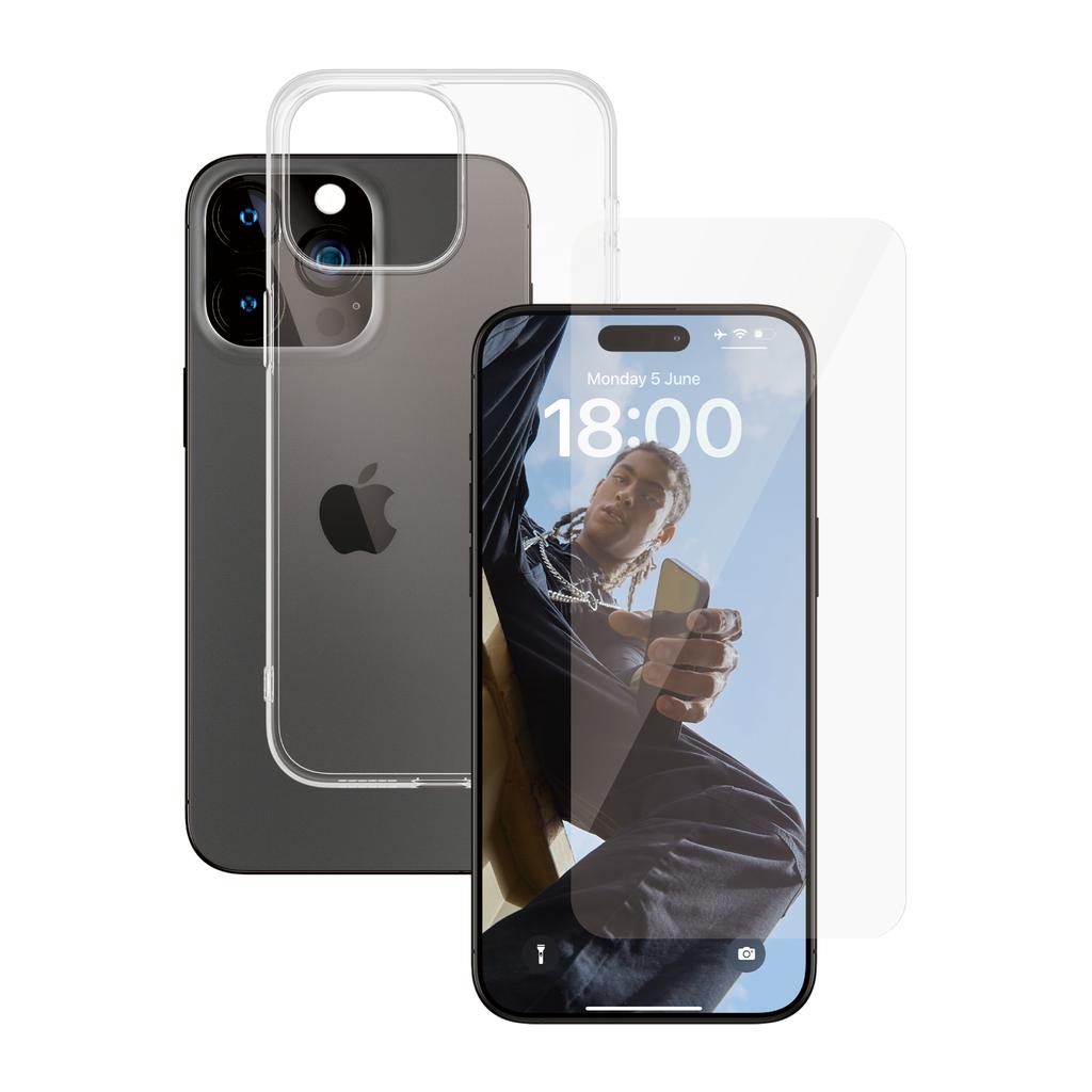 Acheter Coque iPhone 15 Pro Max et écran de protection - TPU - Transparent Reconditionné - 21,60 € Coque iPhone 15 Pro Max et écran de protection - TPU - Transparent Reconditionné - PanzerGlass reconditionné disponible sur Backmarket