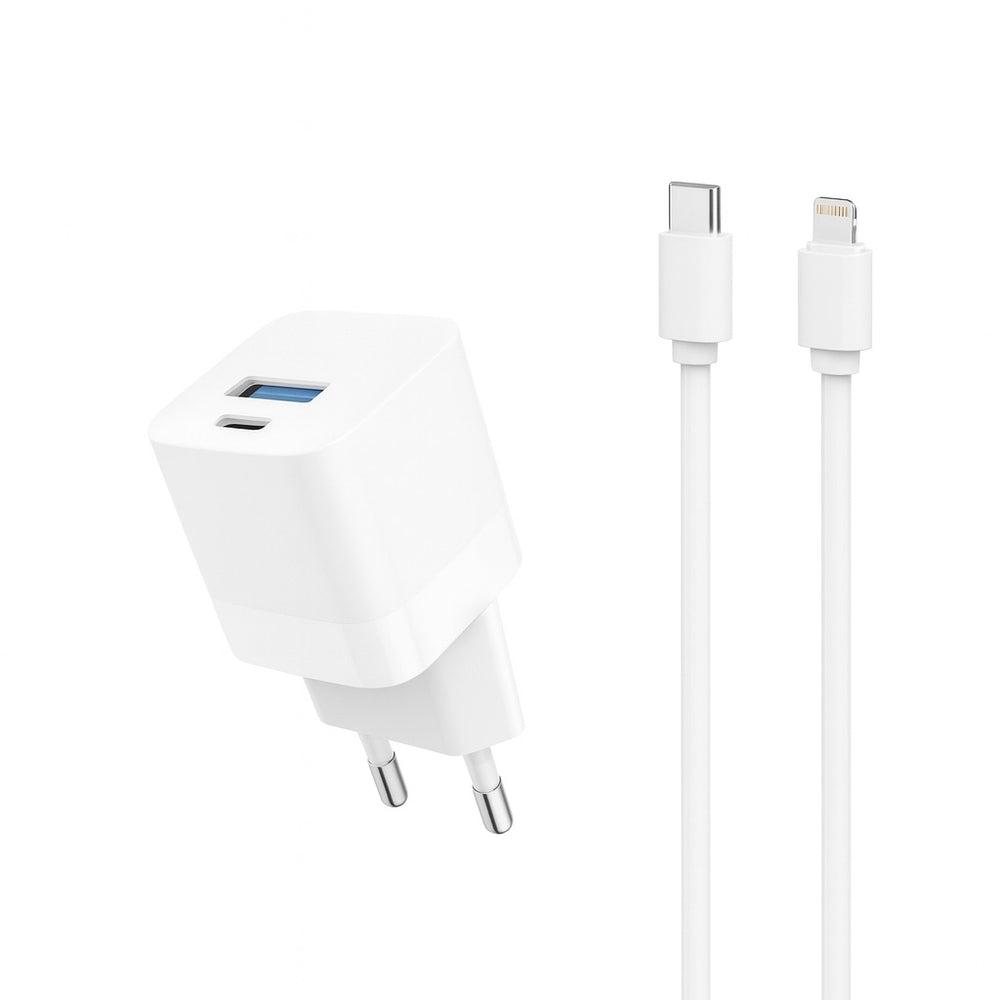 Câble et Prise Murale (USB-C + Lightning) 20W - WTK Reconditionné - N/A reconditionné disponible sur Backmarket