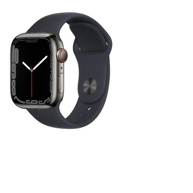 Acheter Apple Watch Series 7 (2021) GPS + Cellular 41 mm - Acier inoxydable Graphite - Bracelet sport Noir Reconditionné - 200,00 € Apple Watch Series 7 (2021) GPS + Cellular 41 mm - Acier inoxydable Graphite - Bracelet sport Noir Reconditionné - Apple reconditionné disponible sur Backmarket
