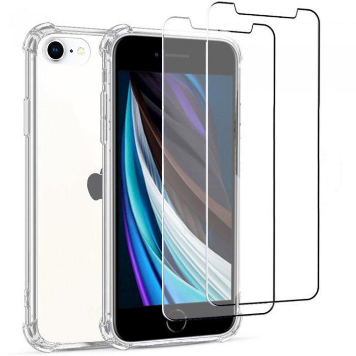 Coque iPhone SE(2020/2022)/iPhone 8/7/6s et 2 écrans de protection - TPU - Transparent Reconditionné - N/A reconditionné disponible sur Backmarket
